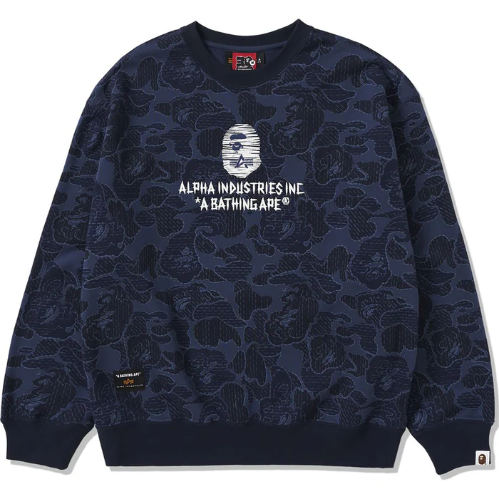 BAPE X ALPHA INDUSTRIES CREWNECK SWEATER缩略图