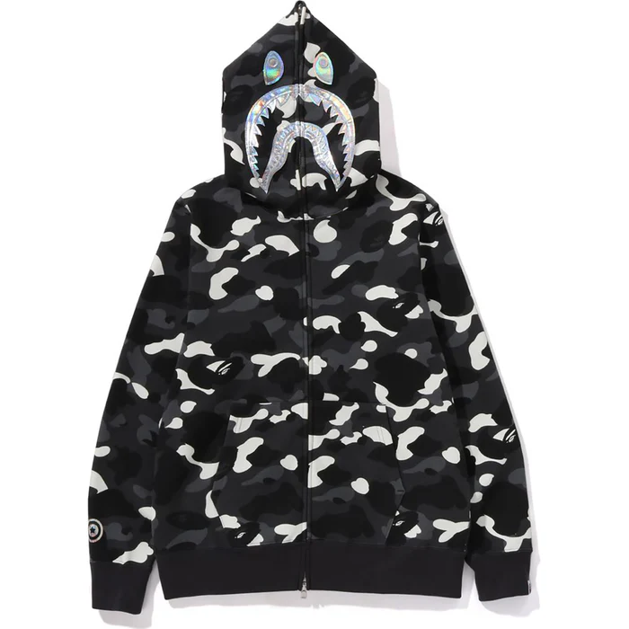 BAPE CITY CAMO SHARK FULL ZIP HOODIE MENS缩略图